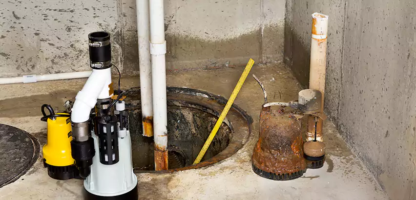 Installing Sump Pump in Finished Basement in Dix Hills, NY